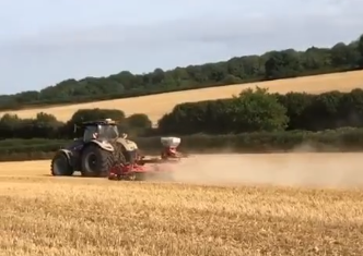 Dust flying establishing cover crops!