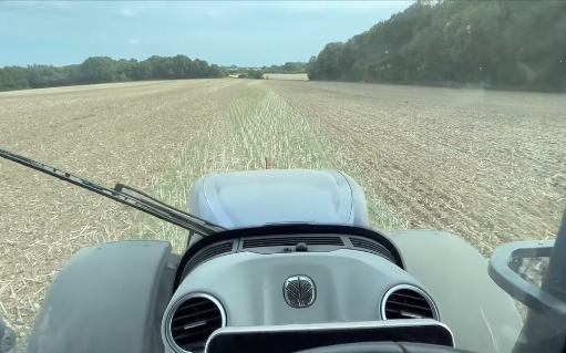 Drilling Cover Crops into Rape Stubble